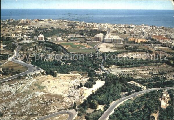 Siracusa Fliegeraufnahme Archäologischer Bezirk
