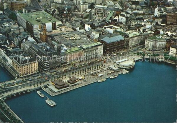 Hamburg Jungfernstieg Binnenalster Fliegeraufna