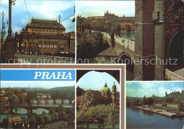 Praha Prahy Prague Narodni divadio Karlüv most Prazske mos