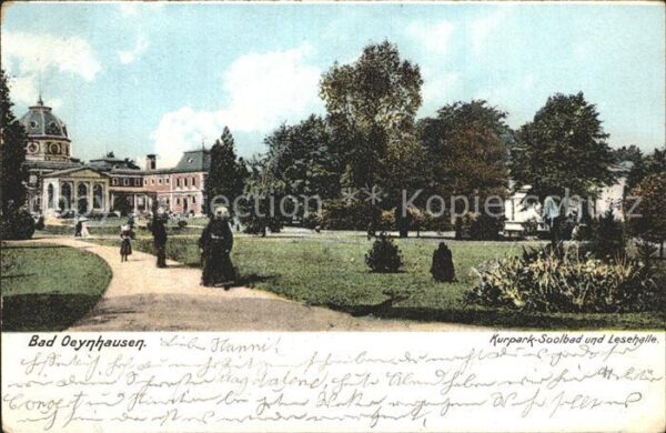 Bad Oeynhausen Kurpark Solbad und Lesehalle