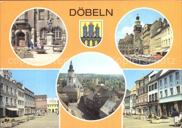 Doebeln Schlegel Brunnen Rathaus Thälmann Platz