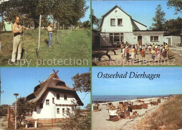 Dierhagen Ostseebad Fischer beim Netzeflicken Kinderferienl