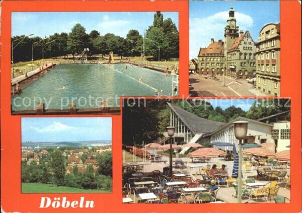 Doebeln Freibad Rathaus Teilansicht HO Parkrest
