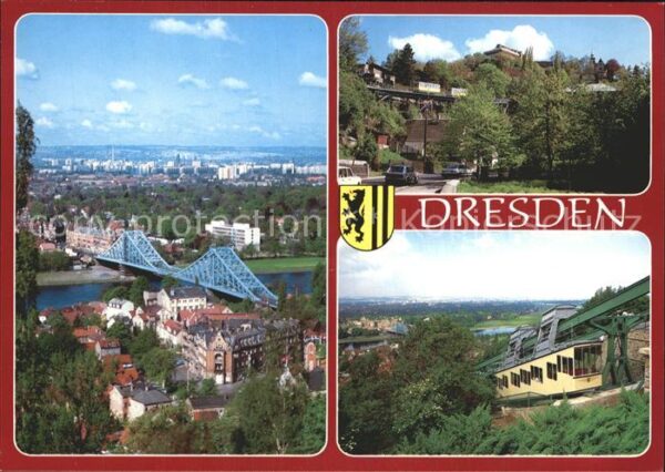 Dresden Panorama Blaues Wunder Standseilbahn Lu