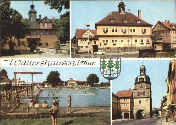 Waltershausen Gotha Schloss Tenneberg Rathaus am Markt Schw