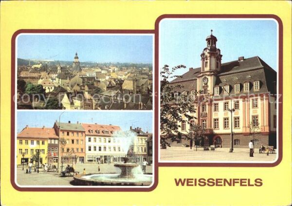 Weissenfels Saale Teilansicht Karl Marx Platz Rathaus
