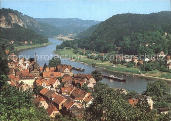 Wehlen Sachsen Panorama Elbepartie