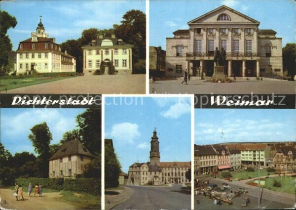 Weimar Thueringen Beethoven und Bachhaus Schlosspark Belv