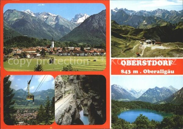 Oberstdorf Panorama Berghütten Seilbahn Bergsee