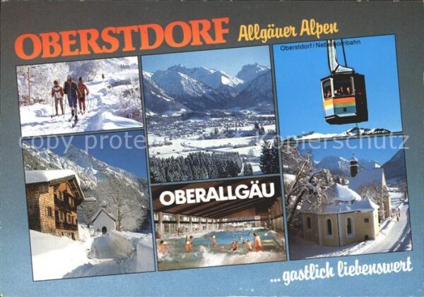 Oberstdorf Skiläufer Totalansicht Nebelhornbahn Ha