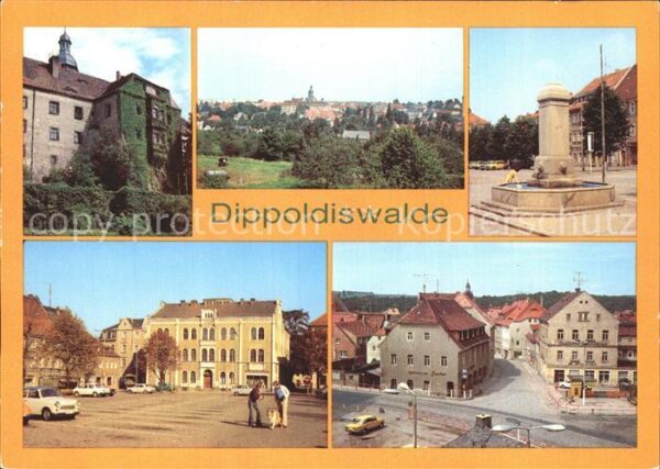 Dippoldiswalde Osterzgebirge Schloss Teilansicht PdF Platz der Jugen