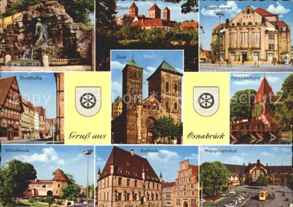 Osnabrueck Bergmannbrunnen Dom Stadttheater Bierst