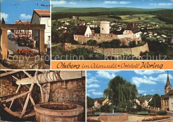 Otzberg Odenwald Brunnen Fliegeraufnahme Mühle Teilansic