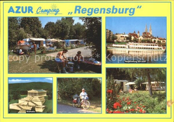 Regensburg Camping Azur Fahrgastschiff Dom Walhall