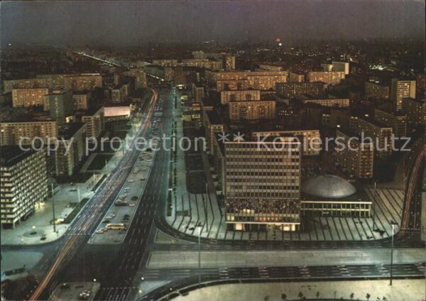 Berlin bei Nacht Blick vom Interhotel Stadt Be