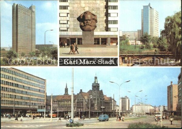 Karl-Marx-Stadt Interhotel Kongress Karl Marx Monument