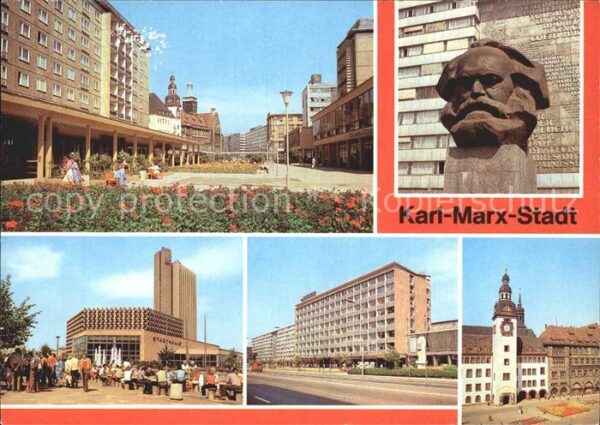Karl-Marx-Stadt Rosenhof Karl-Marx-Monument Stadthalle