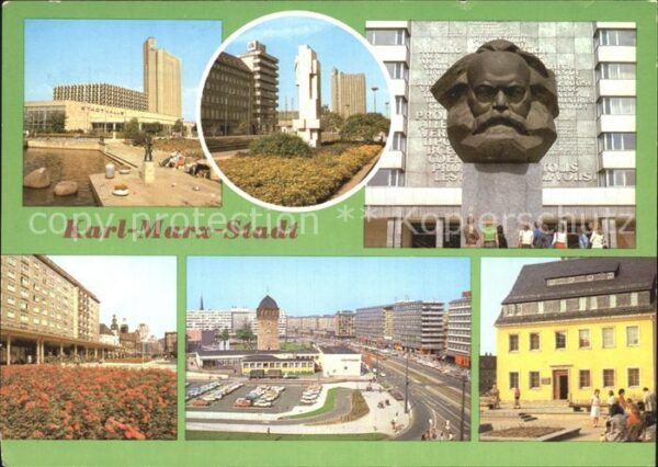 Karl-Marx-Stadt Stadthalle Karl-Marx Monument Rosenhof