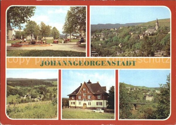 Johanngeorgenstadt Platz des Bergmanns Übersicht Unterjuge