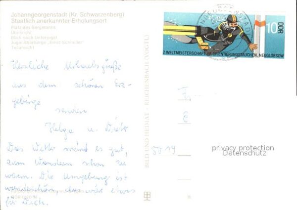 Johanngeorgenstadt Platz des Bergmanns Übersicht Unterjuge – Bild 2