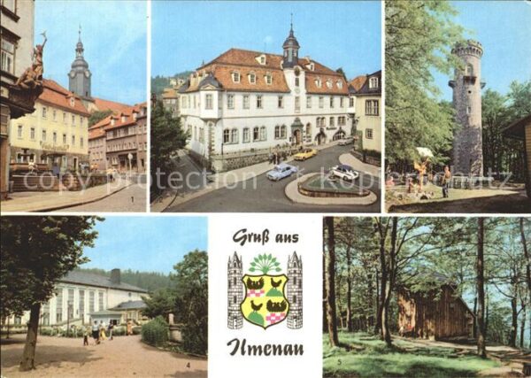 Ilmenau Thueringen Strasse des Friedens Rathaus Kickelhahn