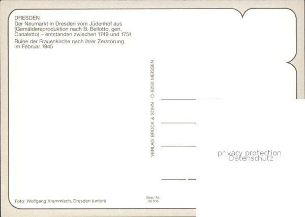 Dresden Frauenkirche um 1750 und nach 1945 – Bild 2