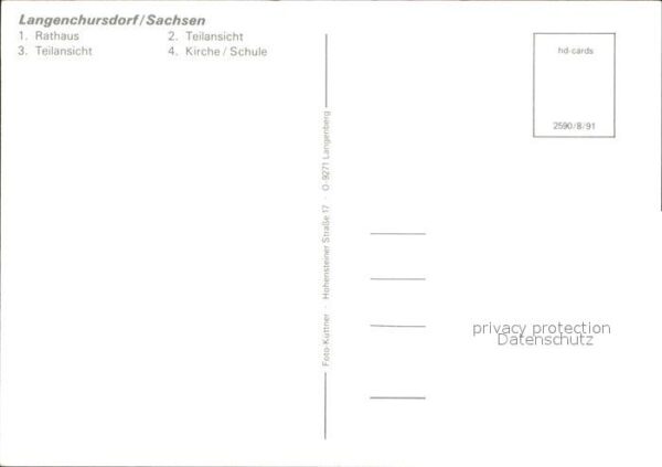 Langenchursdorf Rathaus Teilansichten Kirche Schule – Bild 2