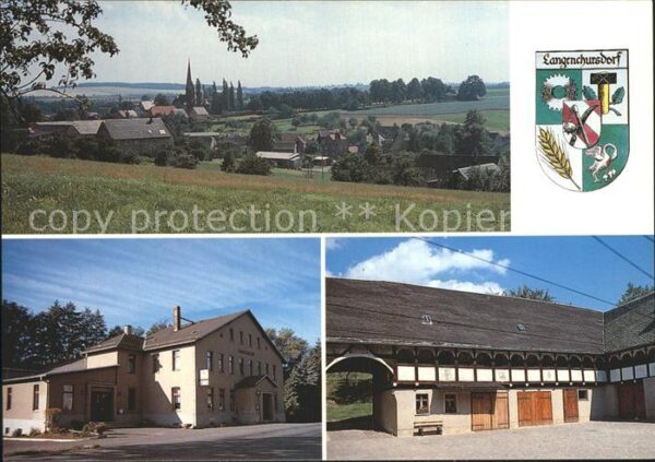 Langenchursdorf Panorama Kirche Gaststätte Erbgericht R