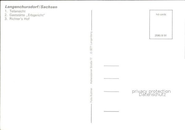 Langenchursdorf Panorama Kirche Gaststätte Erbgericht R – Bild 2