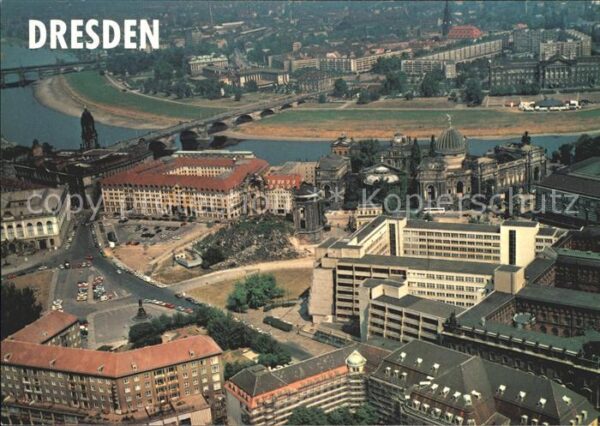 Dresden Altstadtkern Fliegeraufnahme