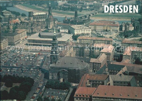 Dresden Altstadtkern Fliegeraufnahme