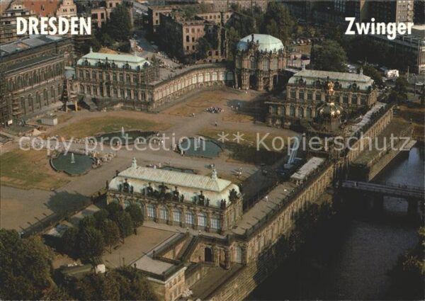 Dresden Zwinger Fliegeraufnahme