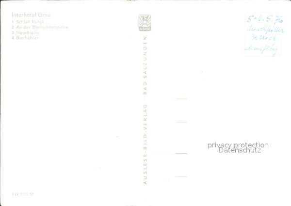 Gera Schloss Burgk Bleilochtalsperre Interho – Bild 2