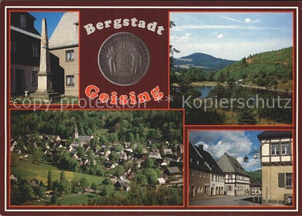 Geising Erzgebirge Postmeilensäule Freibad mit Geisingberg