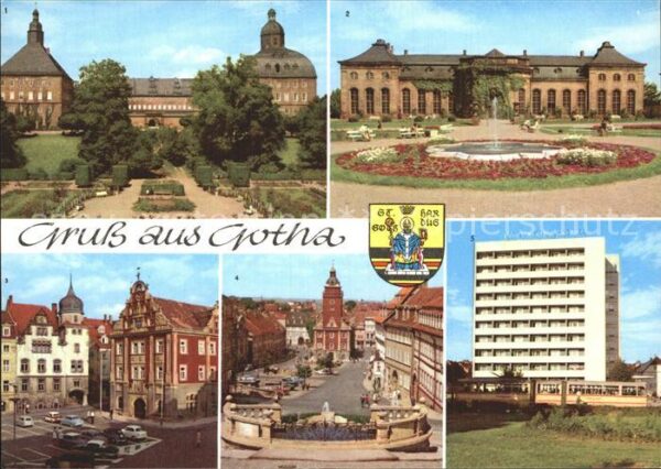 Gotha Thueringen Schloss Friedenstein Orangerie Rathaus