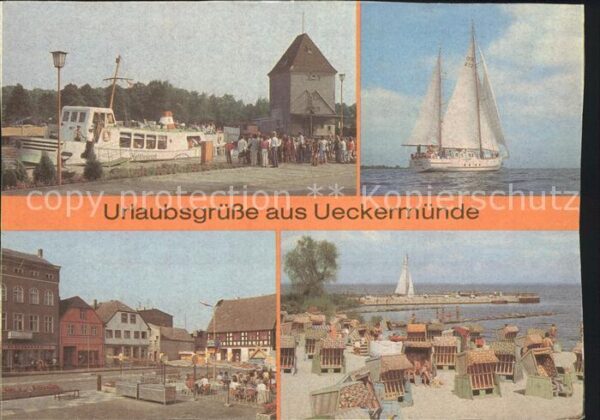 Ueckermuende Weisse Flotte Anlegestelle Pioniersegel