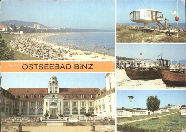 Binz Ruegen Strand Kurhaus Cafe Rettungsturm Fische