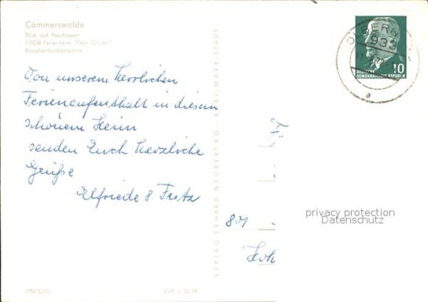 Caemmerswalde Neuhausen FDGB Erholungsheim Paul Grune – Bild 2