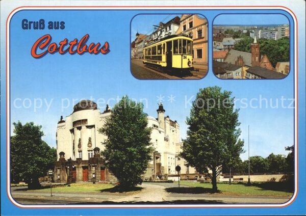 Cottbus Staatstheater Histor Strassenbahn Wendi