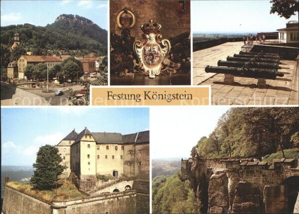 Koenigstein Saechsische Schweiz Festung Königstein Wappen Kanonenrohre
