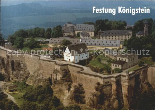 Koenigstein Saechsische Schweiz Festung Königstein Fliegeraufnahme