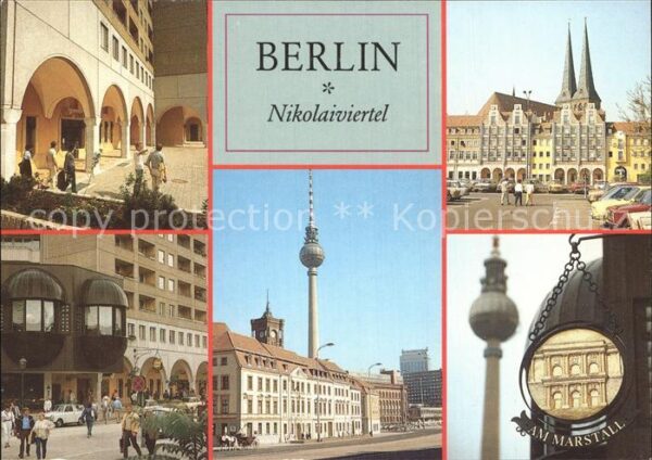 Berlin Nikolaiviertel UKW und Fernsehturm Am M