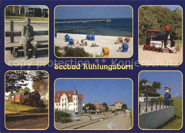 Kuehlungsborn Ostseebad Skulptur Strandpartie Molly Inselbahn P
