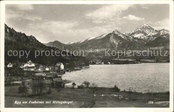 Egg Faakersee Panorama mit Mittagskogel Karawanken