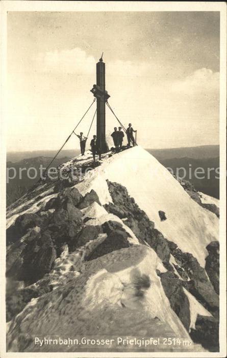 Pyhrnbahn Grosser Prielgipfel Gipfelkreuz Bergste