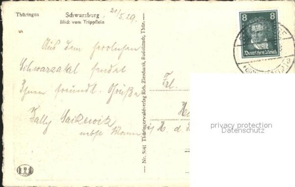 Schwarzburg Thueringer Wald Panorama Blick vom Trippstein – Bild 2