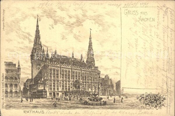 Aachen Rathaus Künstlerkarte