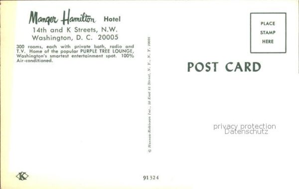 Washington DC Manger Hamilton Hotel – Bild 2