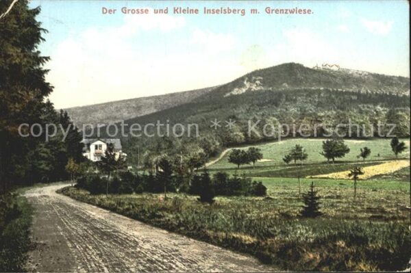 Inselsberg Schmalkalden Grosse und Kleine Inselsberg mit Grenzw