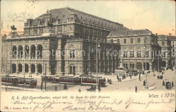 Wien K. k. Hof Operntheater 19. Jhdt. Wiener
